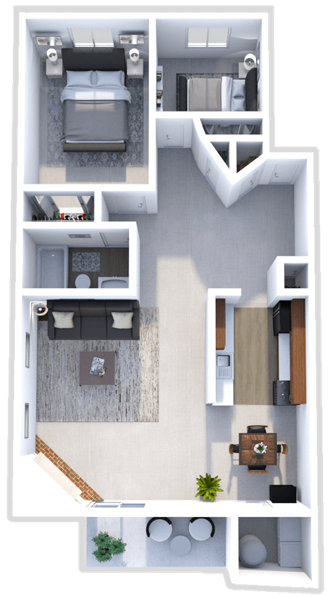 a floor plan of a one bedroom apartment